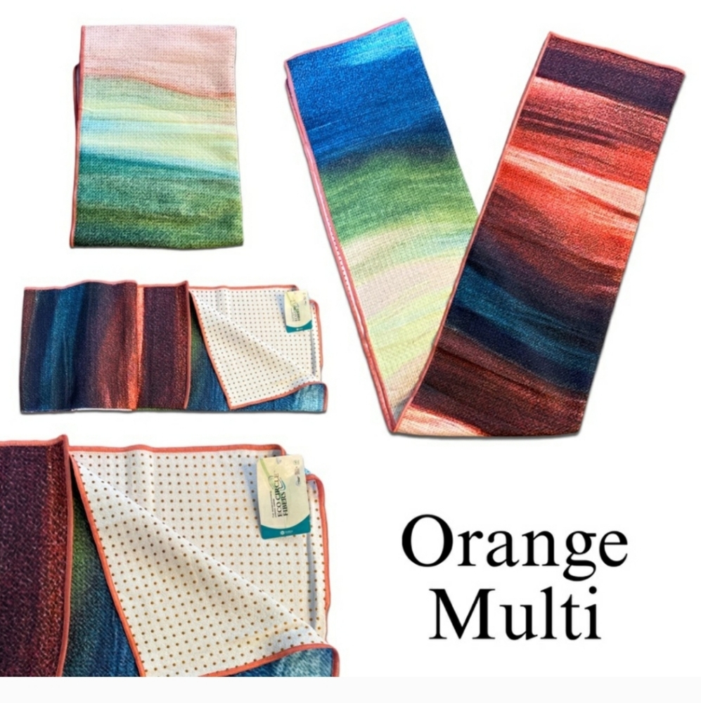 🎀BNWP🎀 Yoga Mat Towel 24” x 68” Yogafina- Orange Multi